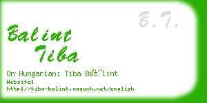 balint tiba business card